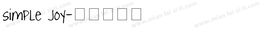 simple joy字体转换